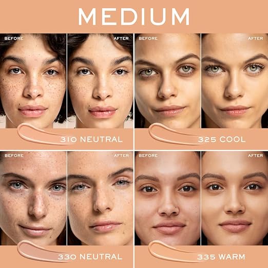 330N: For medium skin with neutral/peach undertones