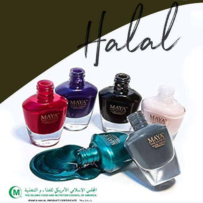 Maya Nail Lacquer (Olive You). Breathable, Halal, Made in The USA