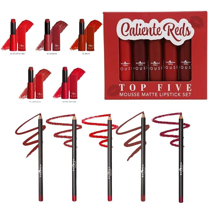 Top 5 Caliente Reds + 5 Lipliners