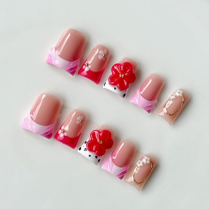 pink and red
