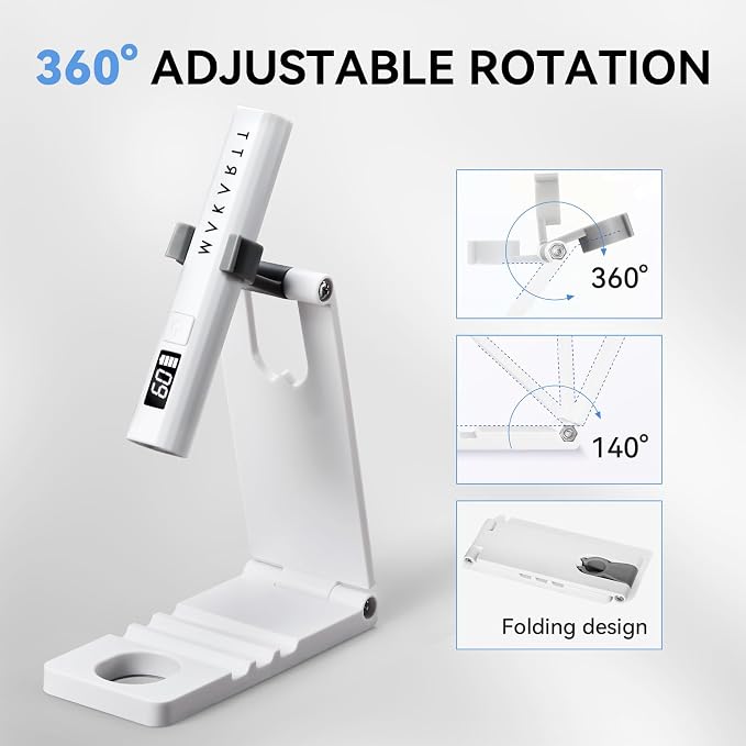 White with Stand