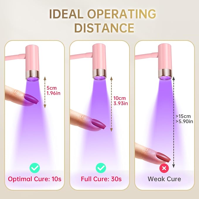 BB-Pink Gooseneck UV LED Nail Lamp