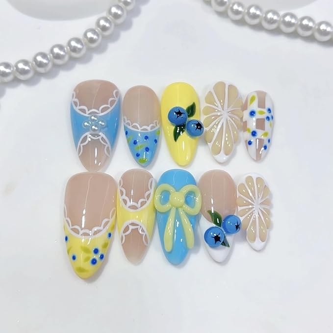 Handmade Almond Nails 9
