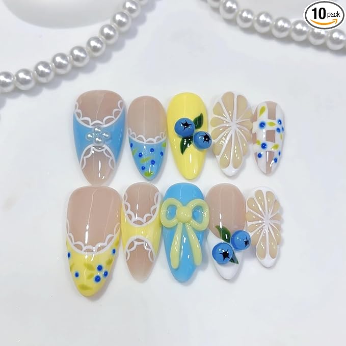 Handmade Almond Nails 9