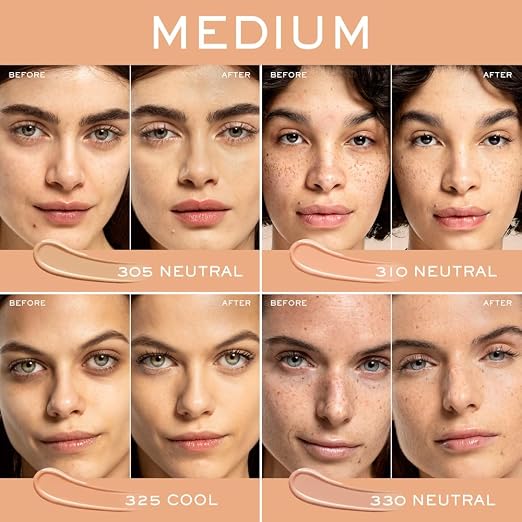 305N: For light skin with neutral/pinky/peach undertones