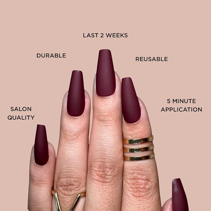Burgundy Coffin