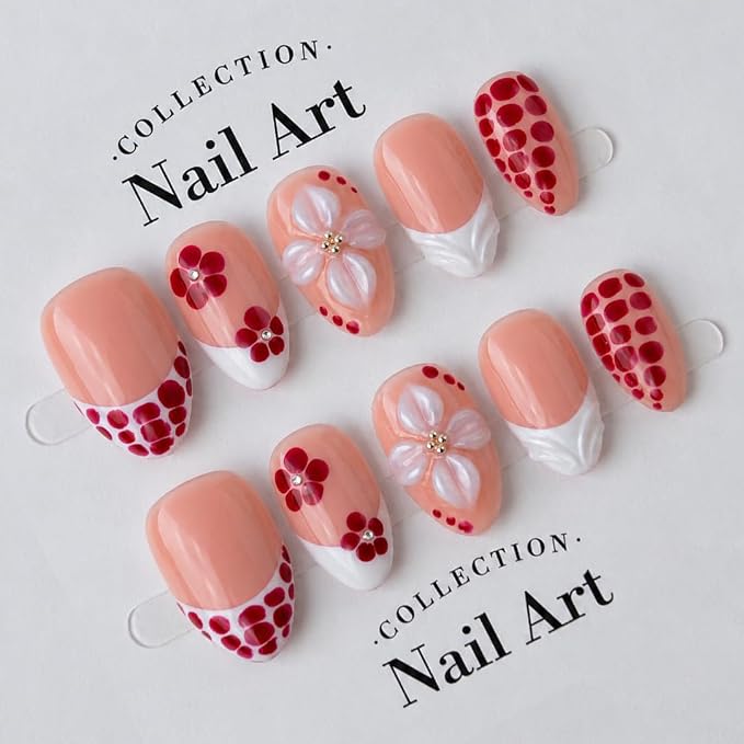 Red Dots And 3D Flower