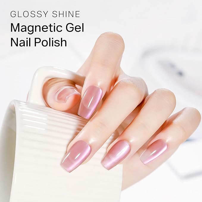Pink Porcelain Cat Eye Gel