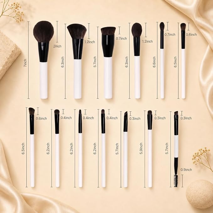 White Makeup Brush Set 13PCS