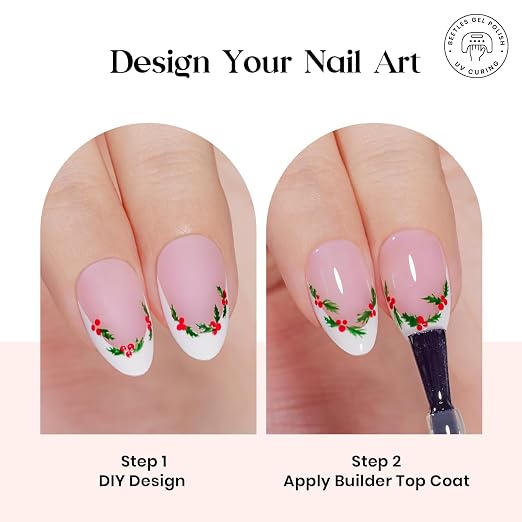 B - Press On Nail Kit | Short Amlond | Pink French