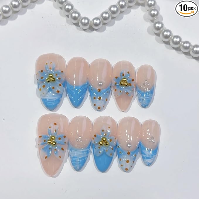 Handmade Almond Nails 10