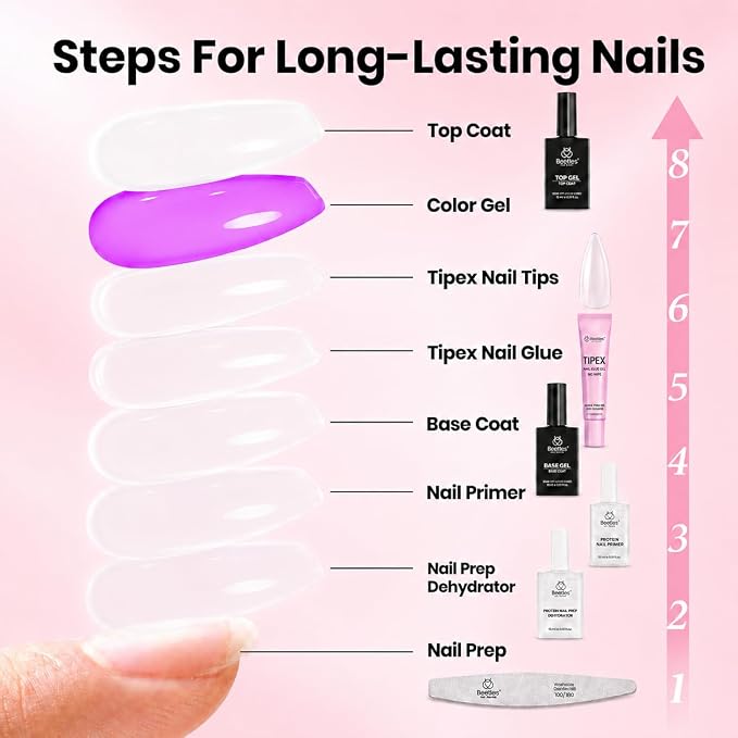 3 - Tipex Lite Nails Kit | Short Almond | 256