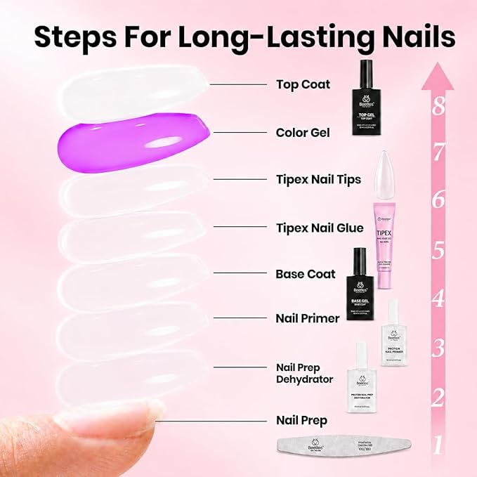 3 - Tipex Lite Nails Kit | Long Coffin | 256