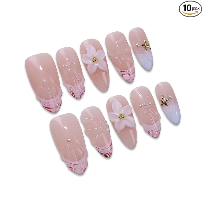 Handmade Almond Nails 35
