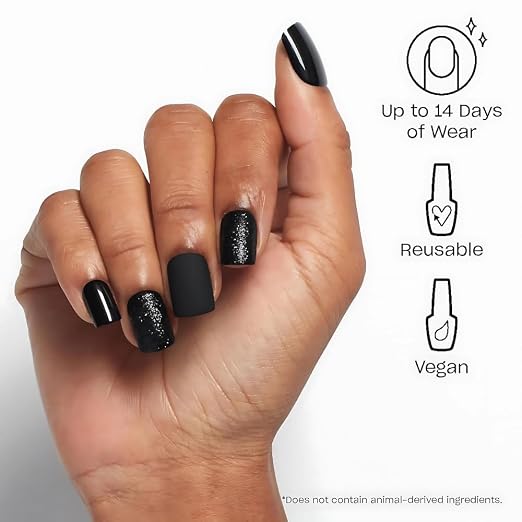 Squoval Black Matte