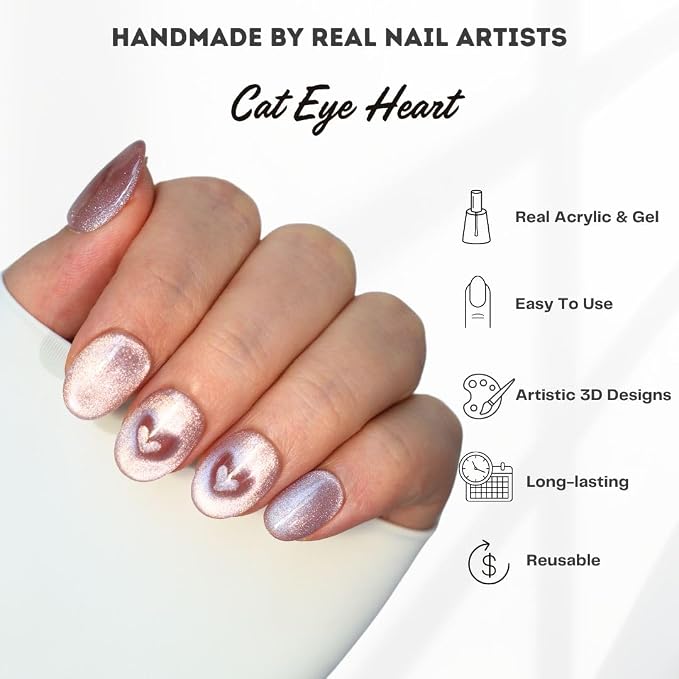 Cat Eye Heart Pink