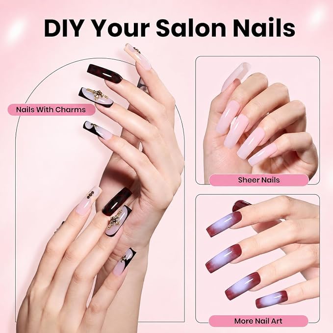 4 - Tipex Nails Kit | Long Square | 224