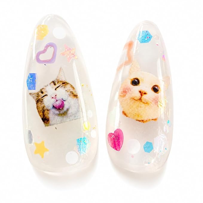 Kawaii Cat Medium Almond