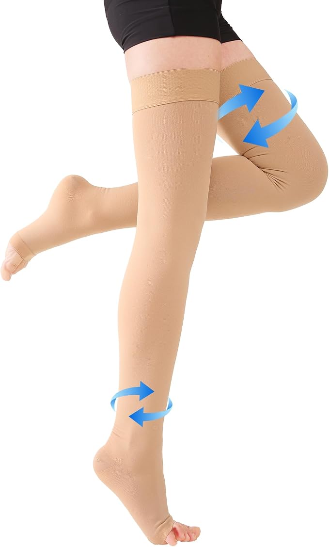 20-30mmhg Beige Open Toe