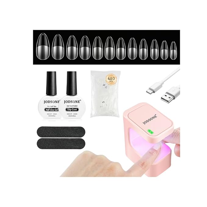 Lamp Clear Nail Tips-Short Water drop-1