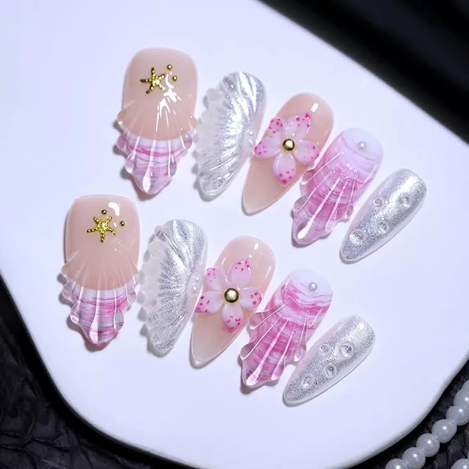 Almond Handmade Nail 42