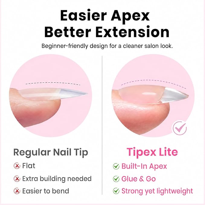 0 - Tipex Lite Nails Only | Short Almond | 256