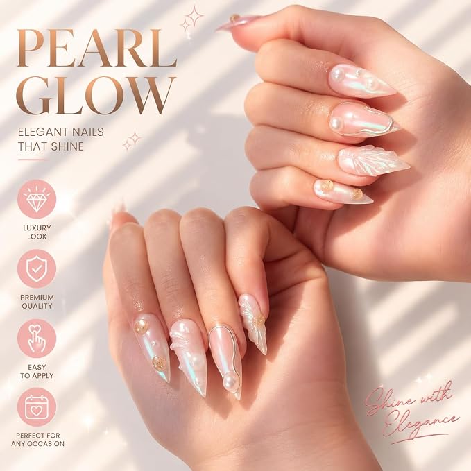 Glossy Pearl Medium Almond
