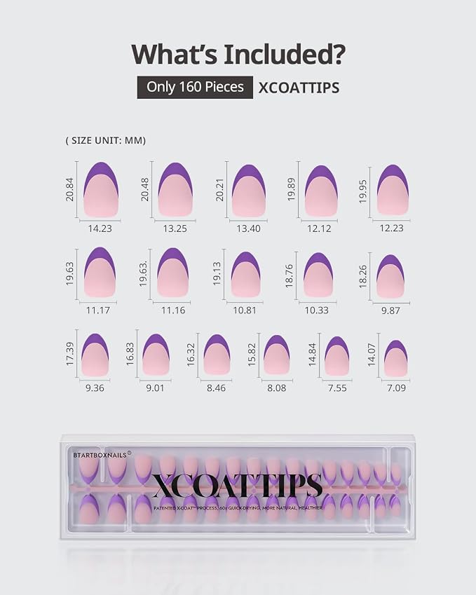 04 S - Almond Purple French in Pink Base