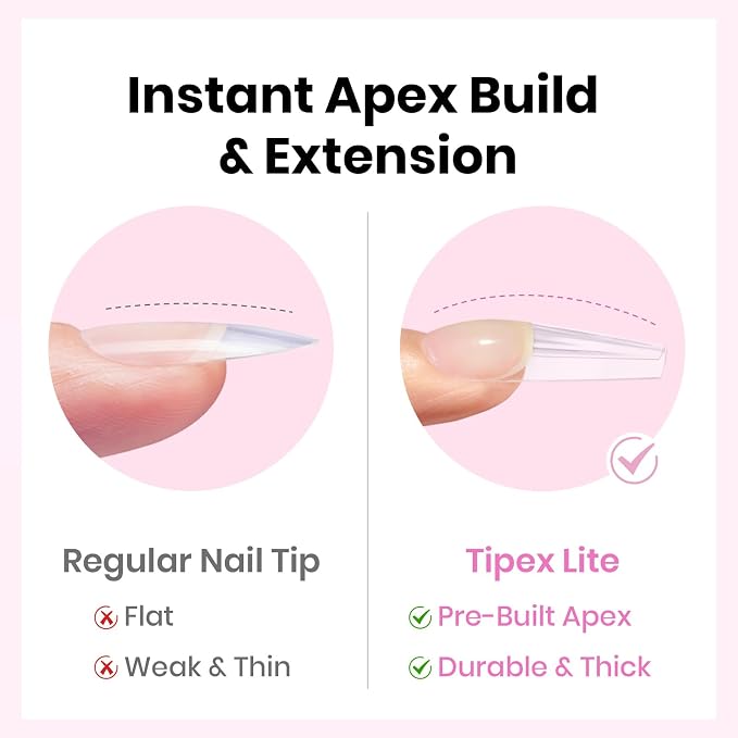 2 - Tipex Lite Nails Kit | Long Coffin | 192