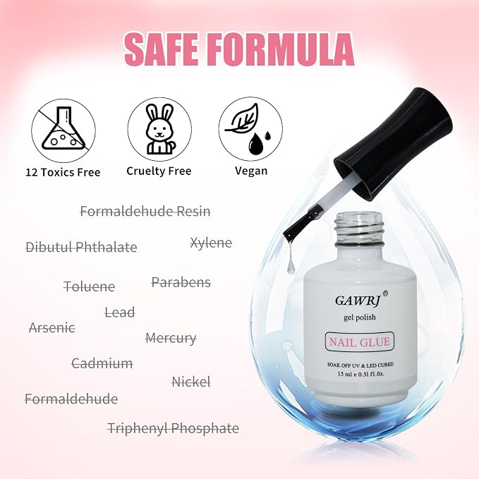 GAWRJ 4Pcs UV Gel Nail Glue