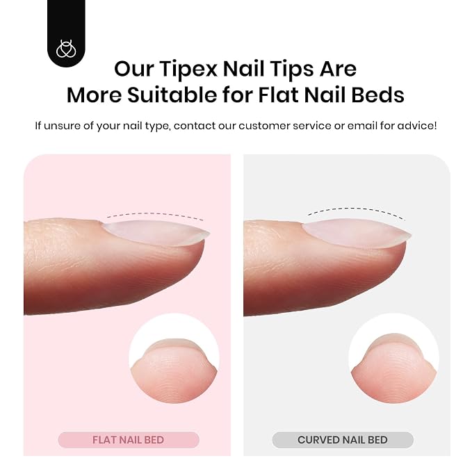 1E-Oval Medium 192Pcs (Tipex Nail Tips)