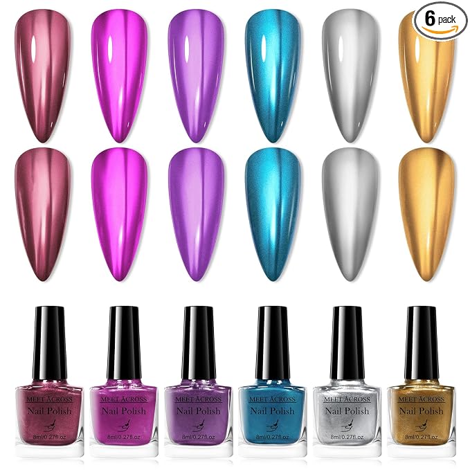 6Pcs Metallic Nail Polish-1