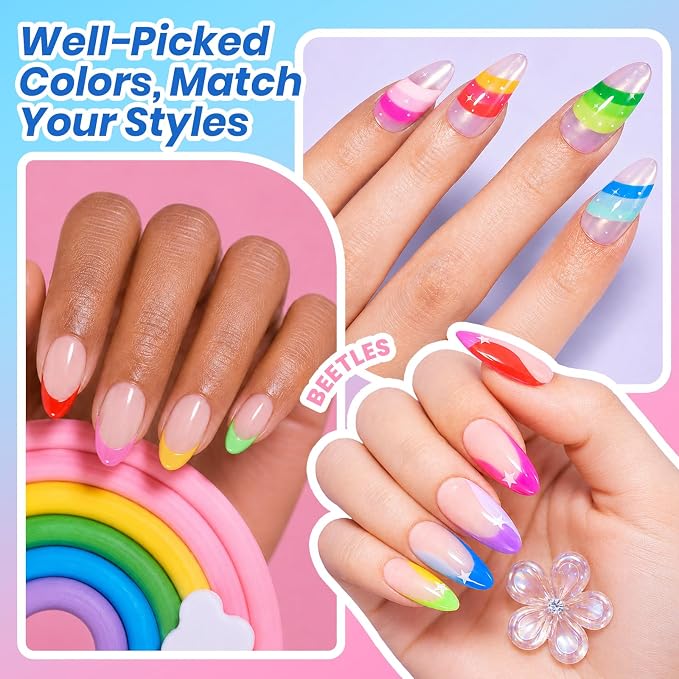 0-0-0 Deal Box Rainbow Core Gel Polish Set Pink