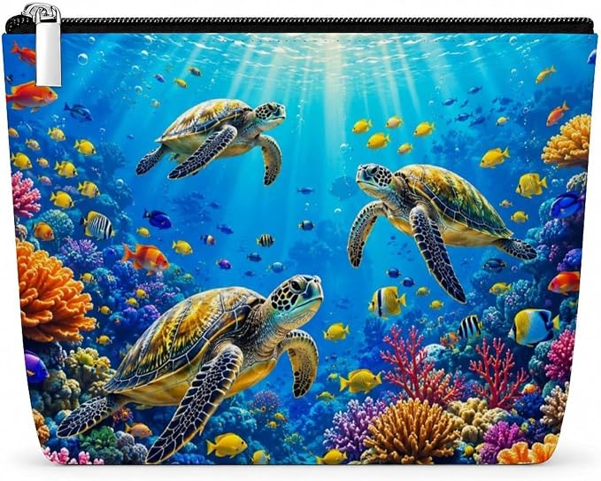 Sea Turtles Coral Reef Underwater Scene