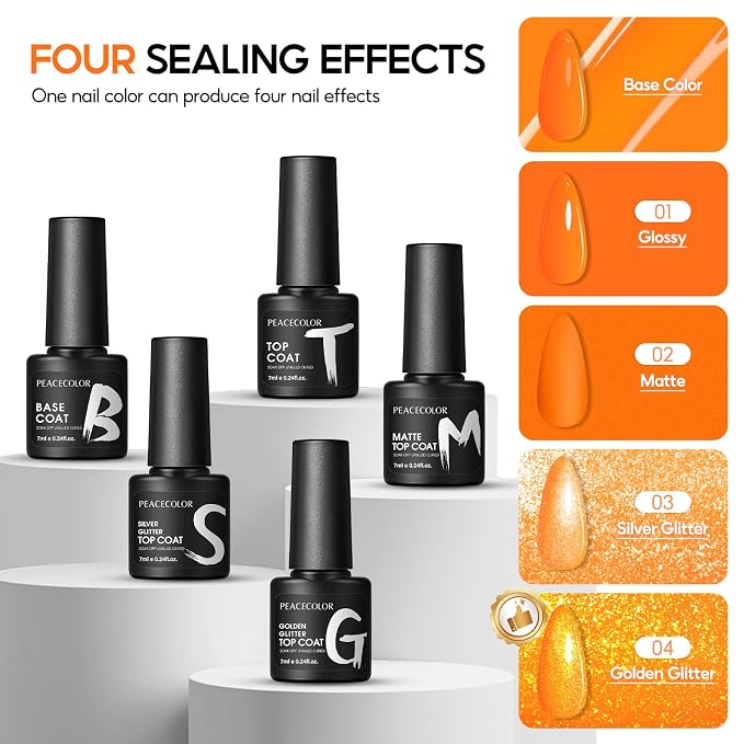 55Pcs Fall Colors + 5Pcs Top Base Coat