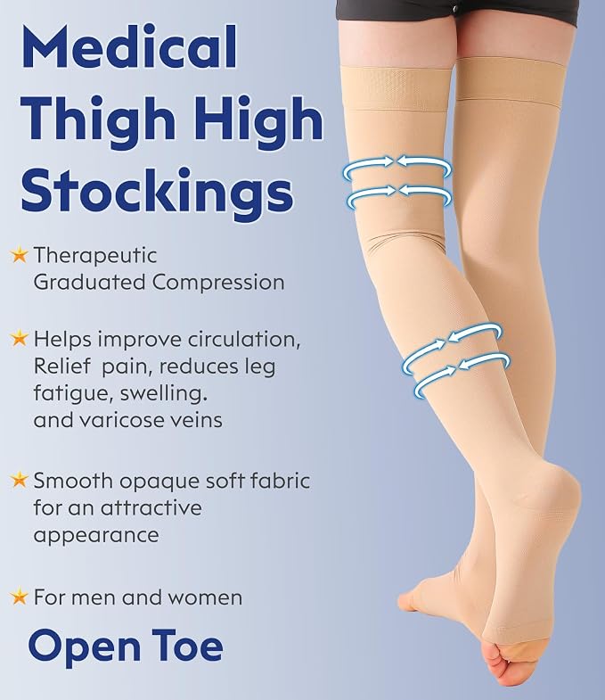 20-30mmhg Beige Open Toe