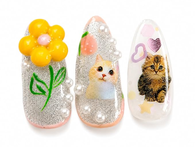 Kawaii Cat Medium Almond