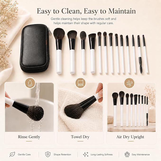 White Makeup Brush Set 13PCS