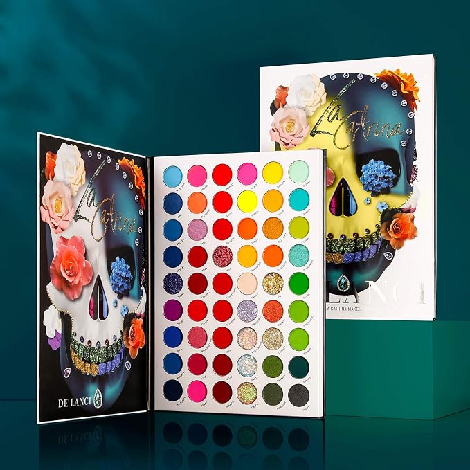 La Catrina Skull 54 colorful eyeshadow palette