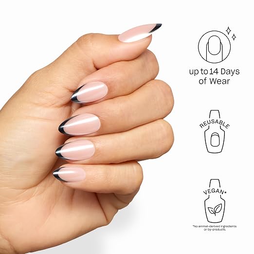 French Rebel | Short Almond French Tip Nail Art