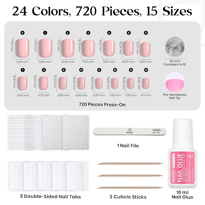 G - Nail Kit | Short Square | Prism Pop 720PCS