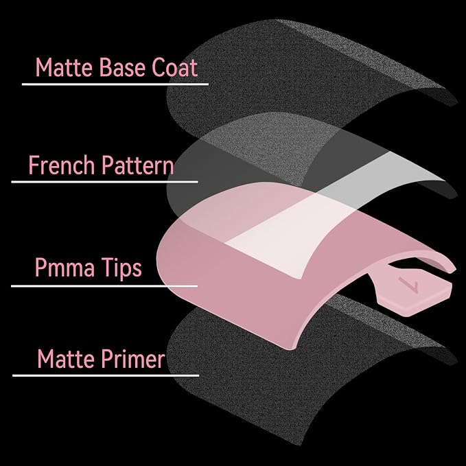 French tip Toe Nail Tips Baby-Pink