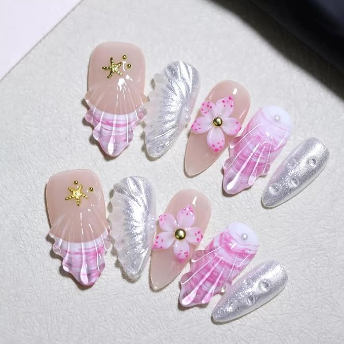 Almond Handmade Nail 42