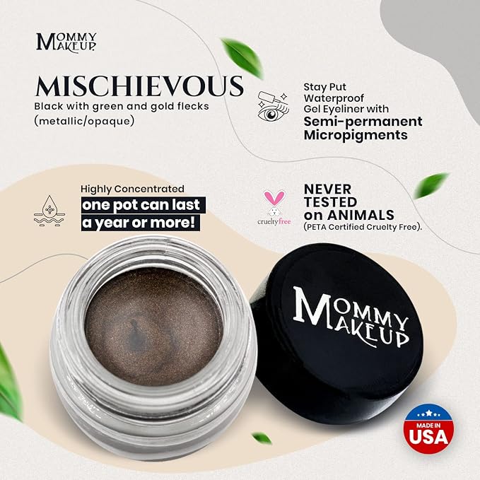 Mischievous - Black with green and gold flecks