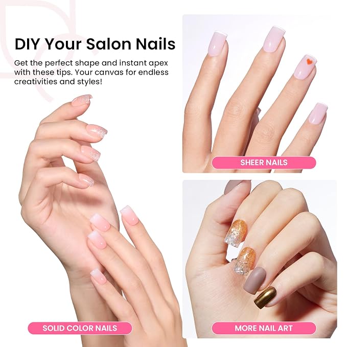 0E-Square Extra Short 224pcs (Tipex Nail Kit)