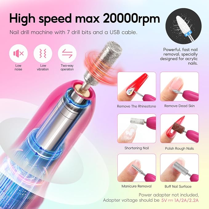 Acrylic Nail Kit with U V Light and Drill