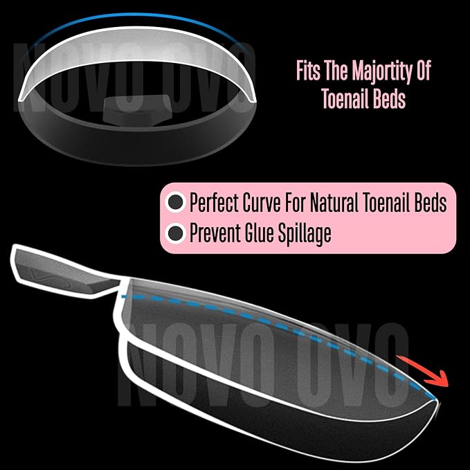Taper Square Thick Toe Nail Tips 360 pcs