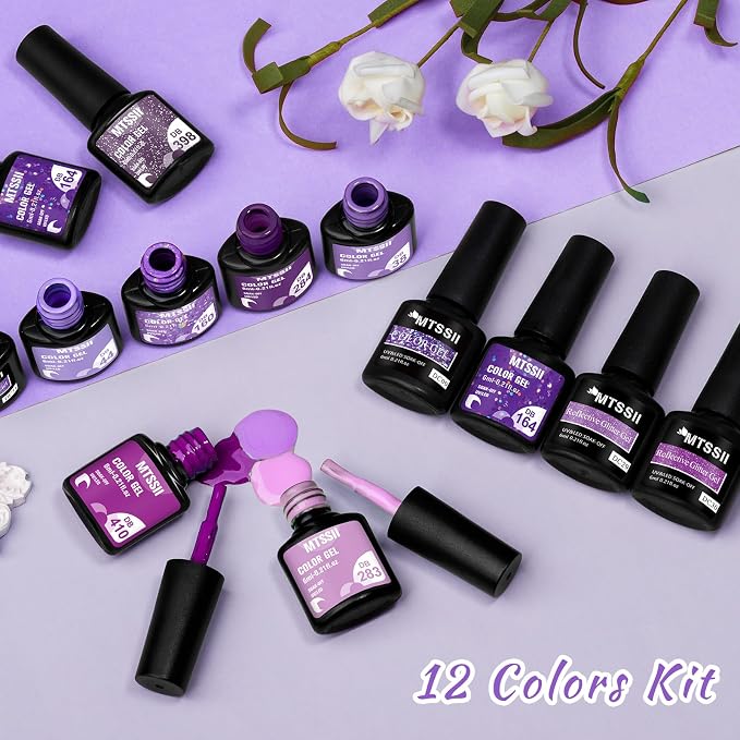 12 Pcs Purple Reflective