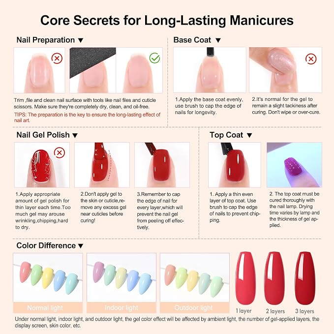 35Pcs Colors + 5Pcs Top Base Coat