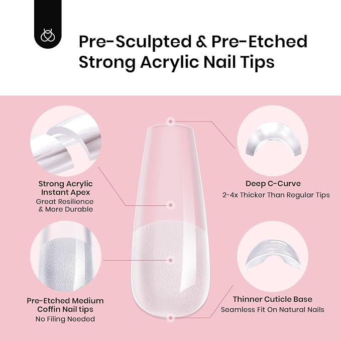 1 - Tipex Nails Only | Medium Coffin | 192